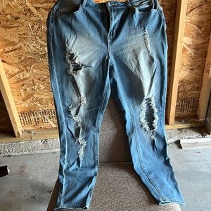 Ripped light wash jeans